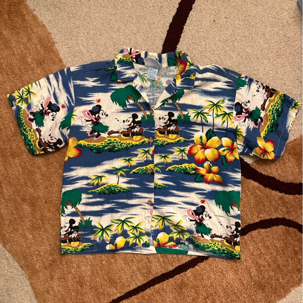 Vintage Hawaiian Mickey Mouse Button down